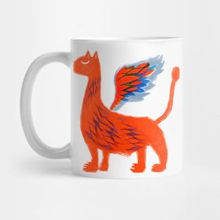 Fairytale animal dragon red fly Mug